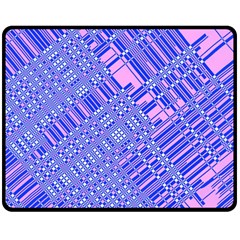 Root Humanity Barcode Purple Pink And Galuboi Double Sided Fleece Blanket (medium)  by WetdryvacsLair