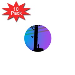 Vaporwave Wires And Transformer 1  Mini Buttons (10 Pack)  by WetdryvacsLair