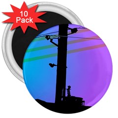 Vaporwave Wires And Transformer 3  Magnets (10 Pack)  by WetdryvacsLair