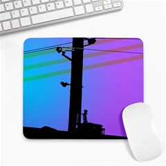 Vaporwave Wires And Transformer Large Mousepads