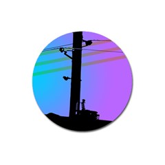 Vaporwave Wires And Transformer Magnet 3  (Round)