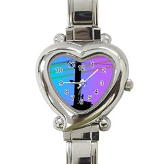 Vaporwave Wires And Transformer Heart Italian Charm Watch