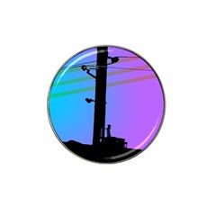 Vaporwave Wires And Transformer Hat Clip Ball Marker (4 pack)