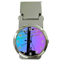 Vaporwave Wires And Transformer Money Clip Watches by WetdryvacsLair