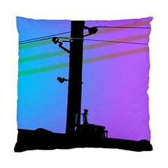 Vaporwave Wires And Transformer Standard Cushion Case (two Sides) by WetdryvacsLair