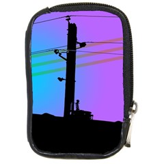 Vaporwave Wires And Transformer Compact Camera Leather Case