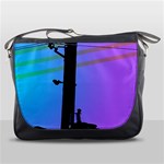 Vaporwave Wires And Transformer Messenger Bag Front