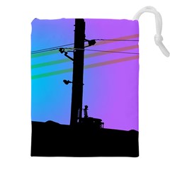 Vaporwave Wires And Transformer Drawstring Pouch (4XL)