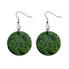 Leafy Forest Landscape Photo Mini Button Earrings by dflcprintsclothing