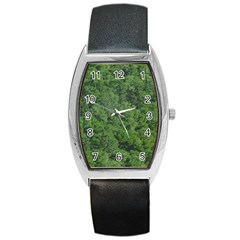 Leafy Forest Landscape Photo Barrel Style Metal Watch by dflcprintsclothing