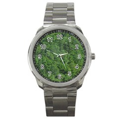 Leafy Forest Landscape Photo Sport Metal Watch