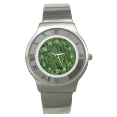 Leafy Forest Landscape Photo Stainless Steel Watch by dflcprintsclothing