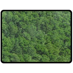 Leafy Forest Landscape Photo Fleece Blanket (large)  by dflcprintsclothing