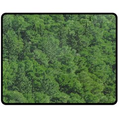 Leafy Forest Landscape Photo Fleece Blanket (medium)  by dflcprintsclothing