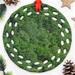 Leafy Forest Landscape Photo Round Filigree Ornament (Two Sides) Front