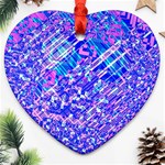 Root Humanity Bar And Qr Code Combo in Purple and Blue Ornament (Heart) Front