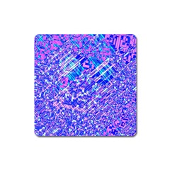 Root Humanity Bar And Qr Code Combo In Purple And Blue Square Magnet by WetdryvacsLair