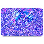 Root Humanity Bar And Qr Code Combo in Purple and Blue Large Doormat  30 x20  Door Mat