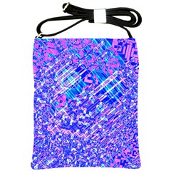 Root Humanity Bar And Qr Code Combo In Purple And Blue Shoulder Sling Bag by WetdryvacsLair