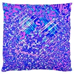 Root Humanity Bar And Qr Code Combo in Purple and Blue Large Cushion Case (One Side) Front