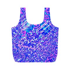 Root Humanity Bar And Qr Code Combo In Purple And Blue Full Print Recycle Bag (m) by WetdryvacsLair