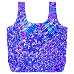 Root Humanity Bar And Qr Code Combo In Purple And Blue Full Print Recycle Bag (xxl) by WetdryvacsLair