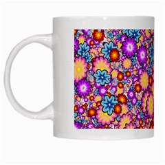 Flower Bomb1 White Mugs