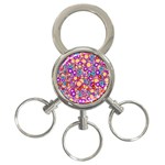 Flower Bomb1 3-Ring Key Chain Front