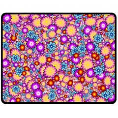 Flower Bomb1 Fleece Blanket (medium)  by PatternFactory