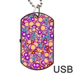 Flower Bomb1 Dog Tag USB Flash (Two Sides) Front