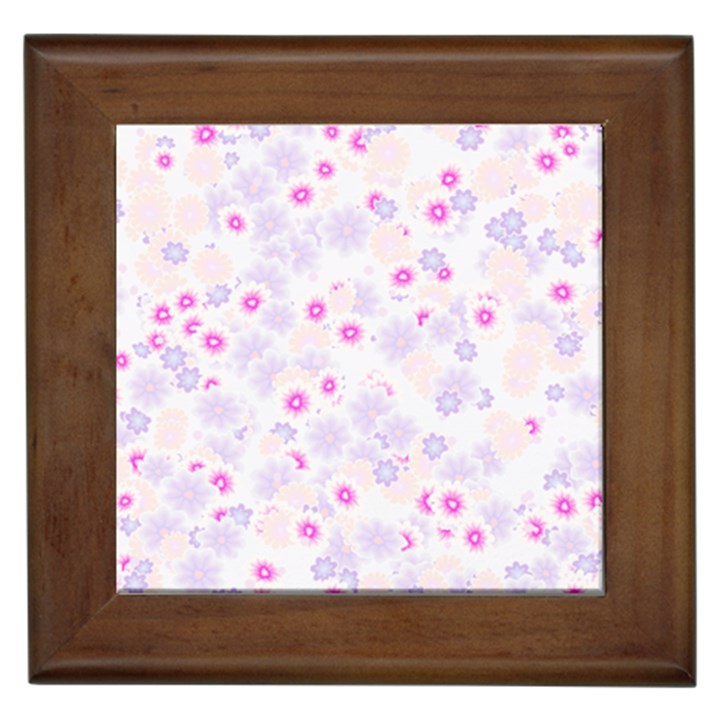 Flower Bomb 5 Framed Tile