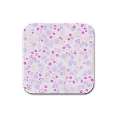 Flower Bomb 5 Rubber Square Coaster (4 Pack) 