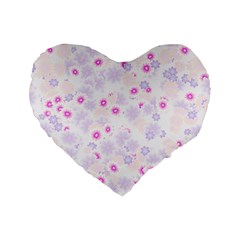 Flower Bomb 5 Standard 16  Premium Heart Shape Cushions