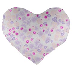 Flower Bomb 5 Large 19  Premium Heart Shape Cushions