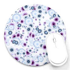 Flower Bomb 4 Round Mousepads by PatternFactory