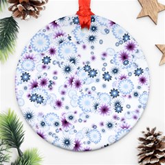 Flower Bomb 4 Ornament (round) by PatternFactory