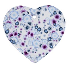 Flower Bomb 4 Ornament (heart) by PatternFactory