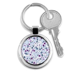 Flower Bomb 4 Key Chain (round) by PatternFactory