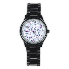 Flower Bomb 4 Stainless Steel Round Watch by PatternFactory