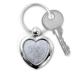 White Frost Key Chain (heart) by SomethingForEveryone