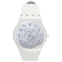 White Frost Round Plastic Sport Watch (m) by SomethingForEveryone