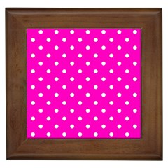 1950 Hello Pink White Dots Framed Tile by SomethingForEveryone