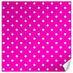 1950 Hello Pink White Dots Canvas 12  X 12  by SomethingForEveryone