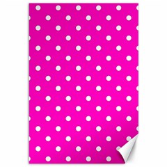 1950 Hello Pink White Dots Canvas 12  X 18  by SomethingForEveryone