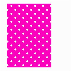 1950 Hello Pink White Dots Small Garden Flag (two Sides) by SomethingForEveryone