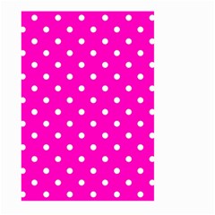 1950 Hello Pink White Dots Large Garden Flag (two Sides) by SomethingForEveryone