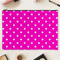 1950 Hello Pink White Dots Cosmetic Bag (xxxl) by SomethingForEveryone