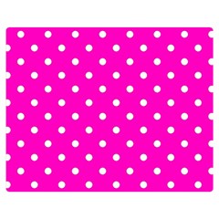 1950 Hello Pink White Dots Double Sided Flano Blanket (medium)  by SomethingForEveryone