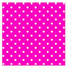 1950 Hello Pink White Dots Large Satin Scarf (square)