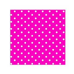 1950 Hello Pink White Dots Small Satin Scarf (square)